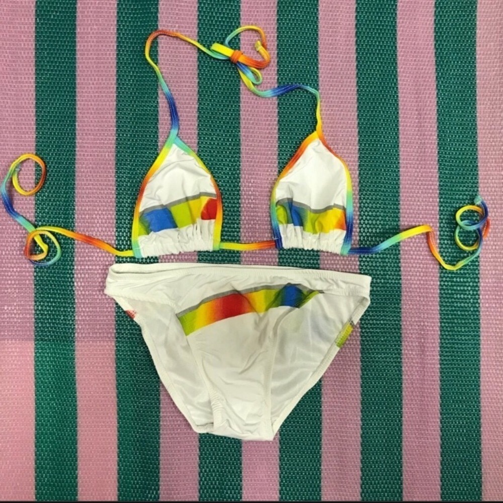 Zuliana White Rainbow Bikini